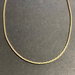 Yellow gold tone box chain 18 inch